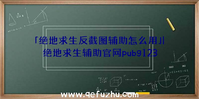 「绝地求生反截图辅助怎么用」|绝地求生辅助官网pubg123